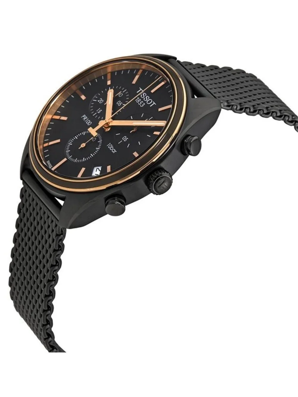 NWT Tissot PR 100 Chronograph Black Dial Men's Watch